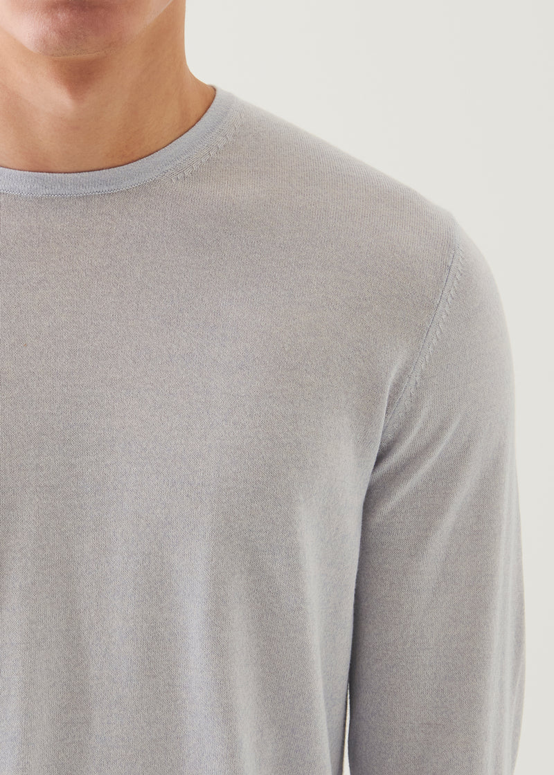 Cotton Cupro Crewneck