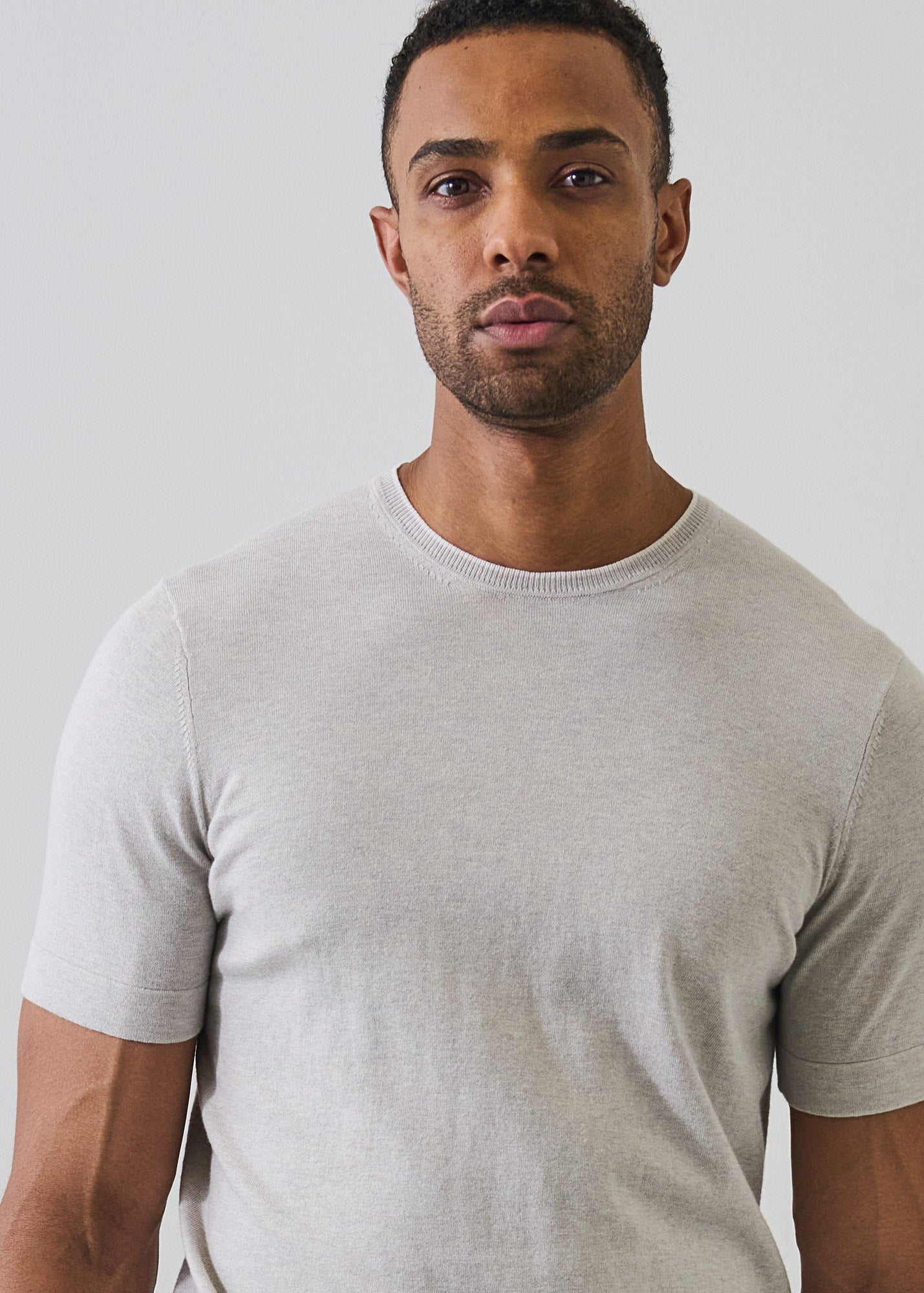 Cotton Cashmere Tipped Crewneck Sweater - PATRICK ASSARAF