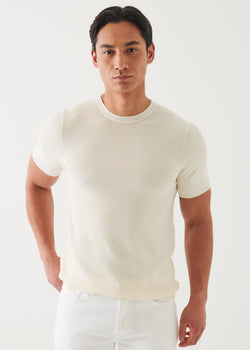 Cotton Cashmere Ribbed Crewneck