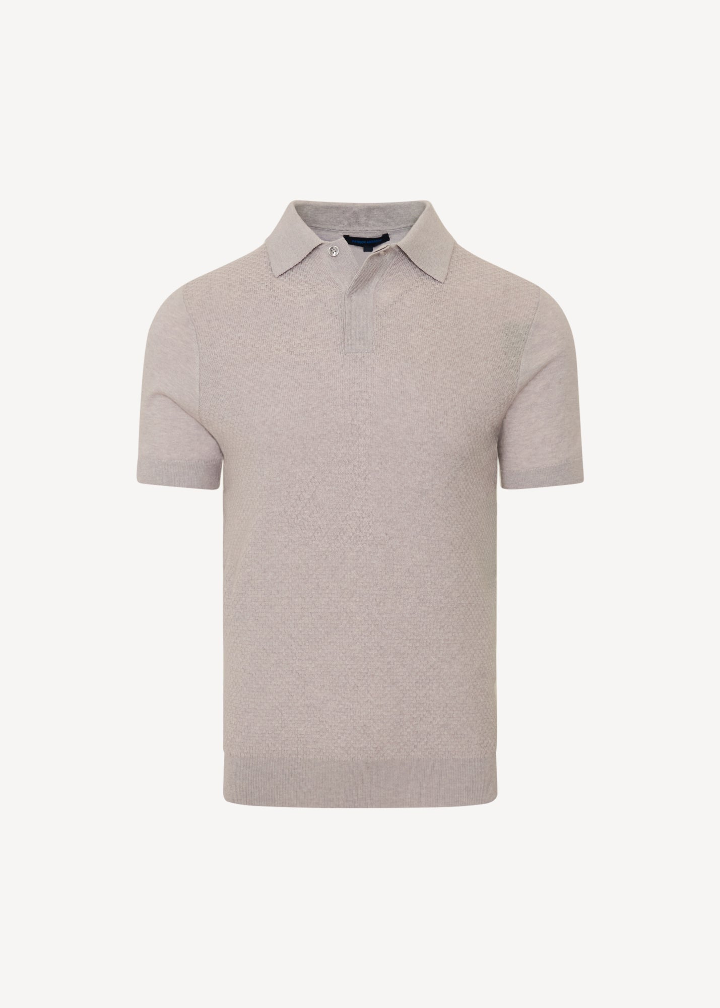 Cotton-Silk Blend Textured Knit Polo - PATRICK ASSARAF