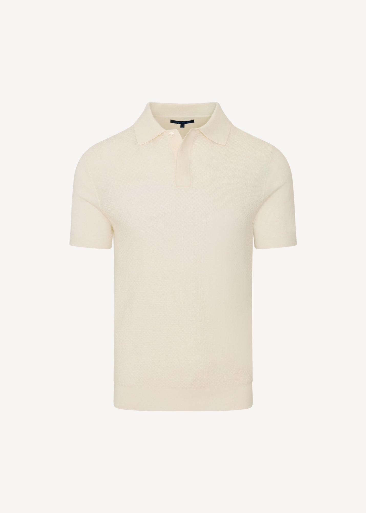 Cotton-Silk Blend Textured Knit Polo - PATRICK ASSARAF