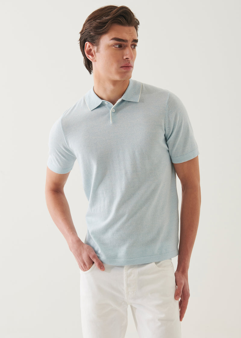 Cotton Cupro Tipped Polo