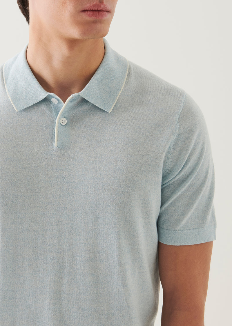 Cotton Cupro Tipped Polo