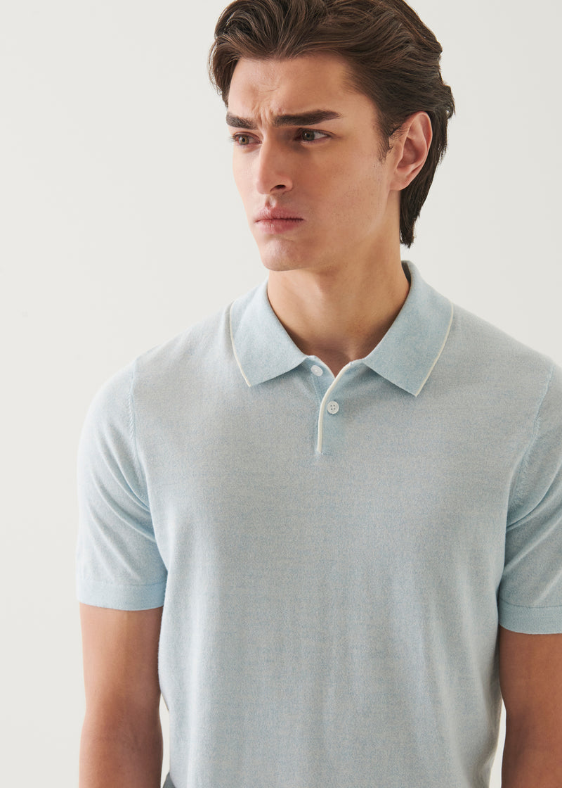 Cotton Cupro Tipped Polo