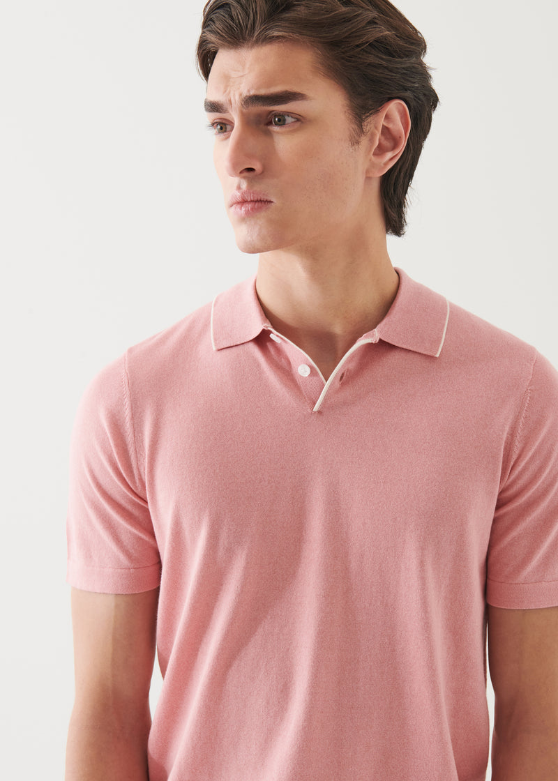 Cotton Cupro Tipped Polo