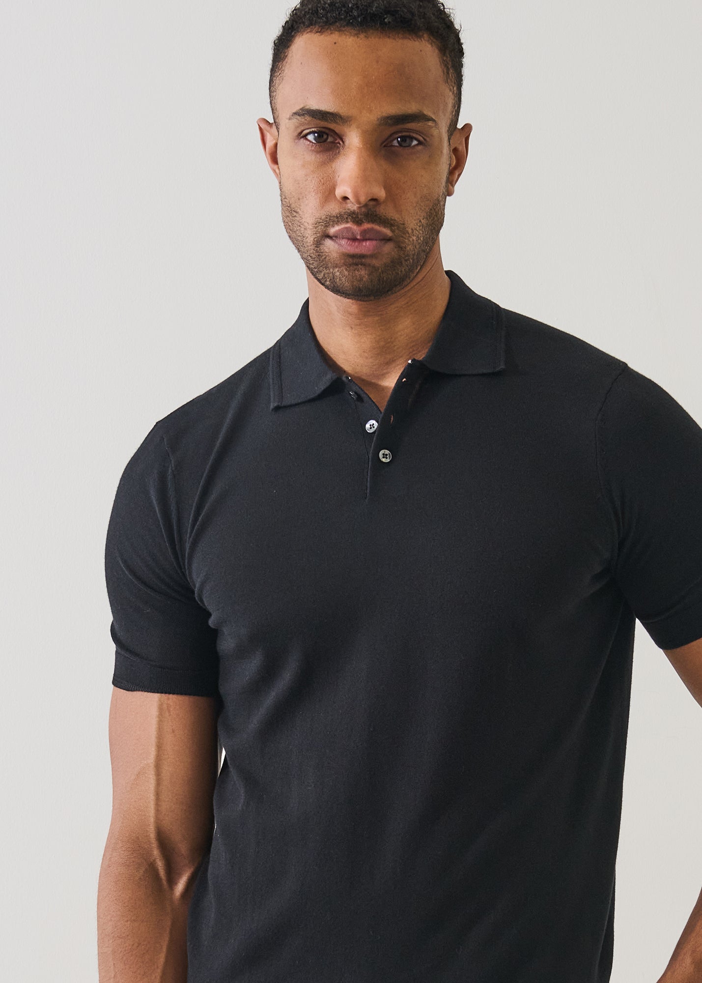 Cotton-Cupro Knit Polo - PATRICK ASSARAF