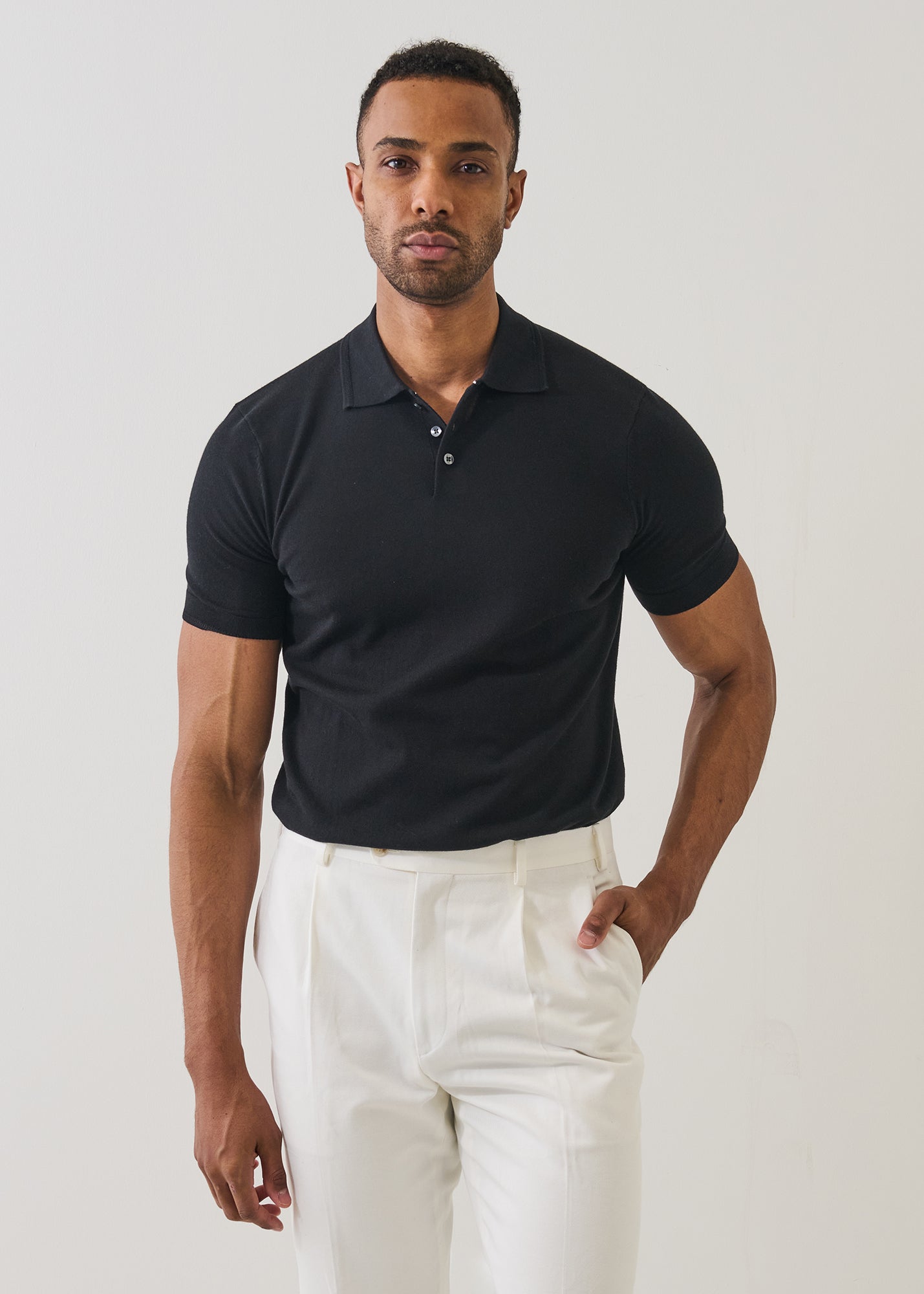 Cotton-Cupro Knit Polo - PATRICK ASSARAF