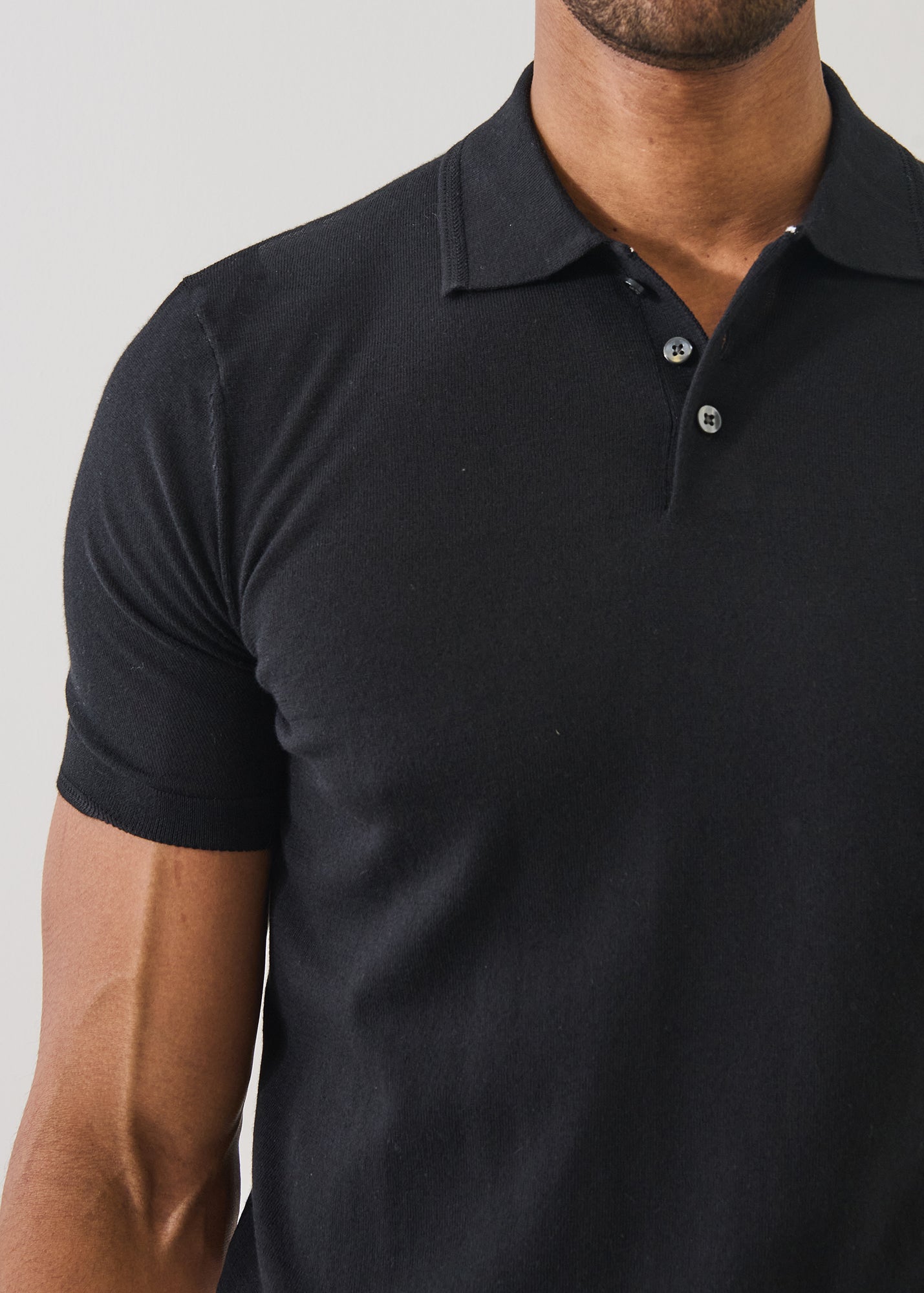 Cotton-Cupro Knit Polo - PATRICK ASSARAF