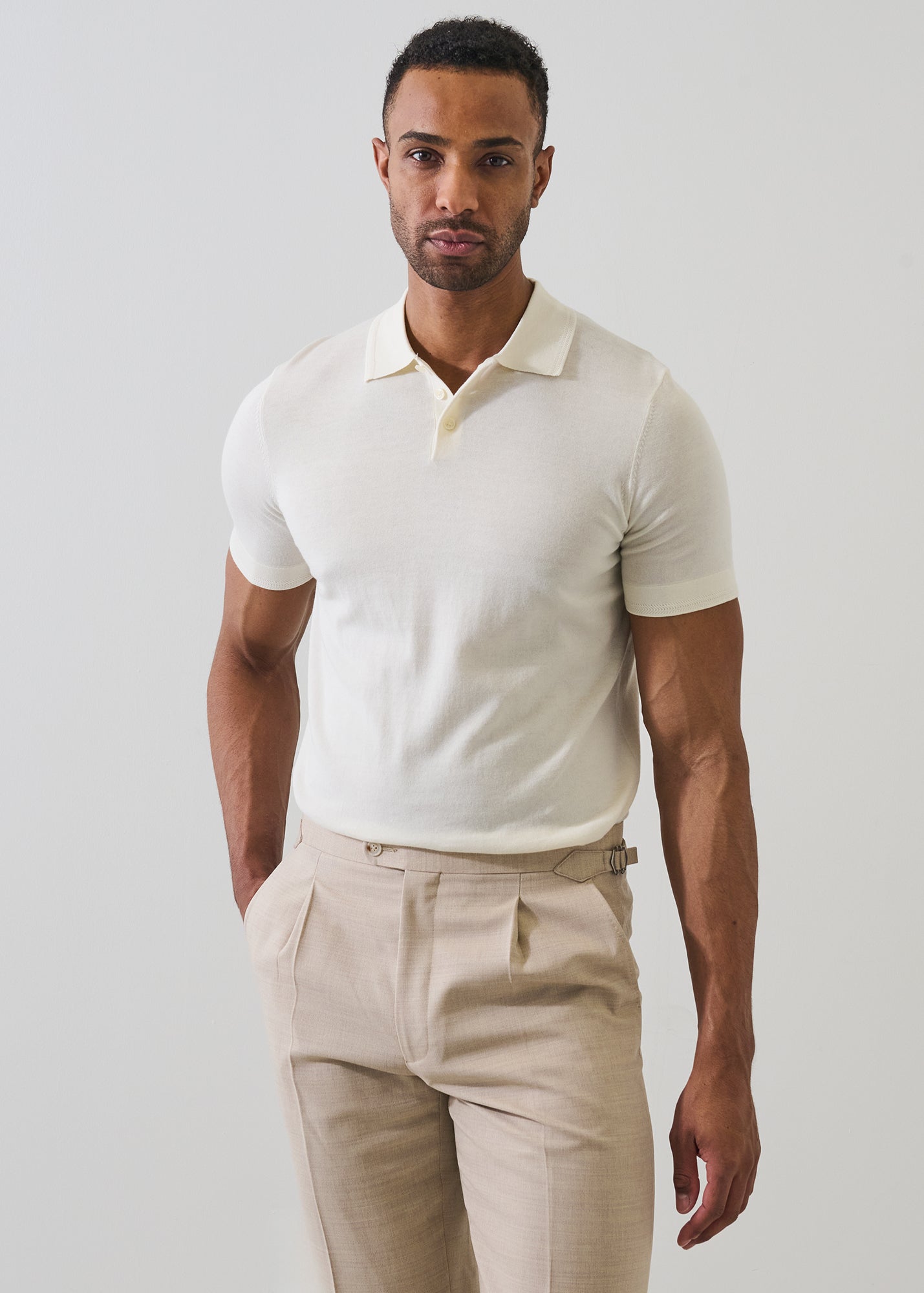 Cotton-Cupro Knit Polo - PATRICK ASSARAF