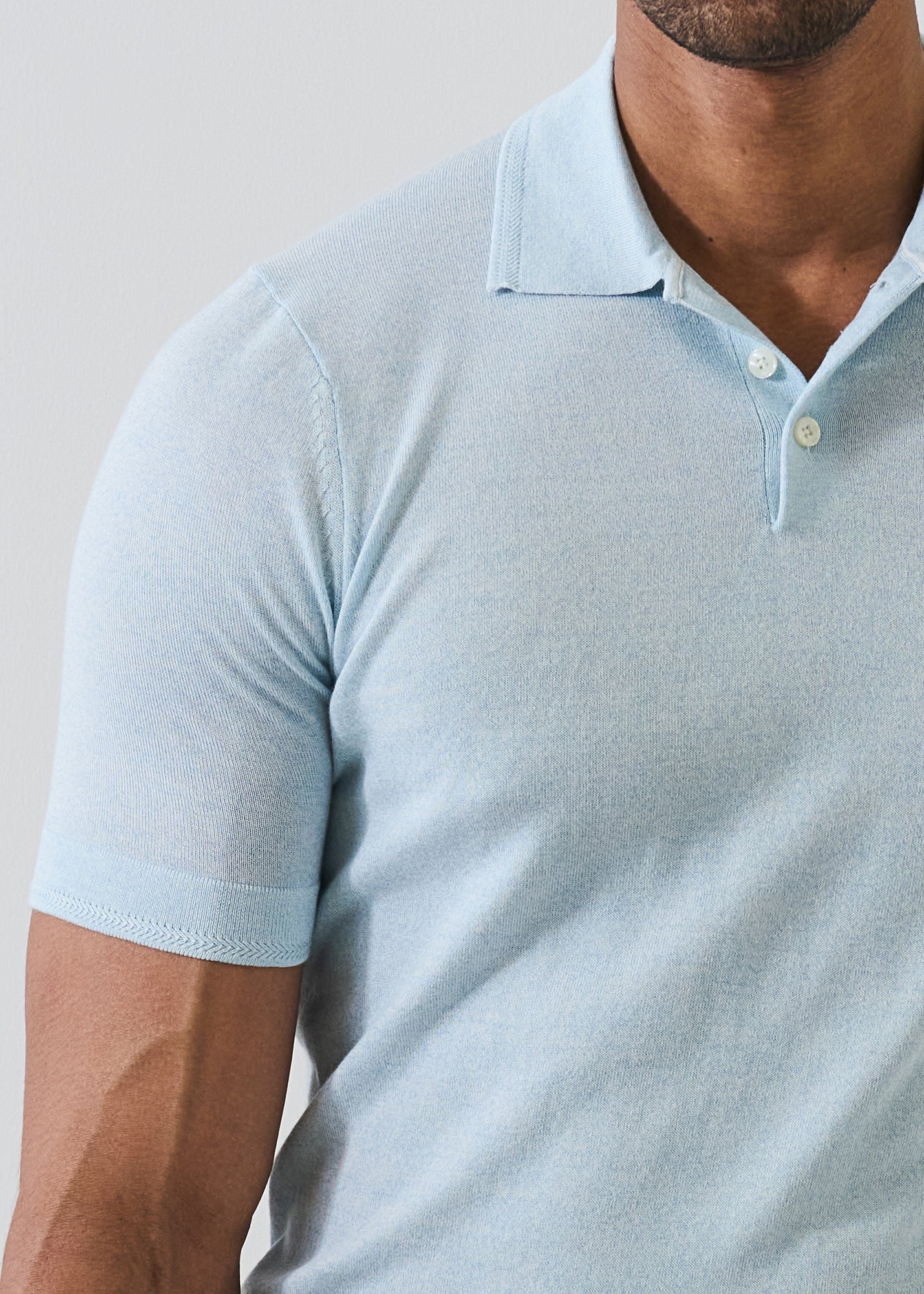 Cotton-Cupro Knit Polo - PATRICK ASSARAF