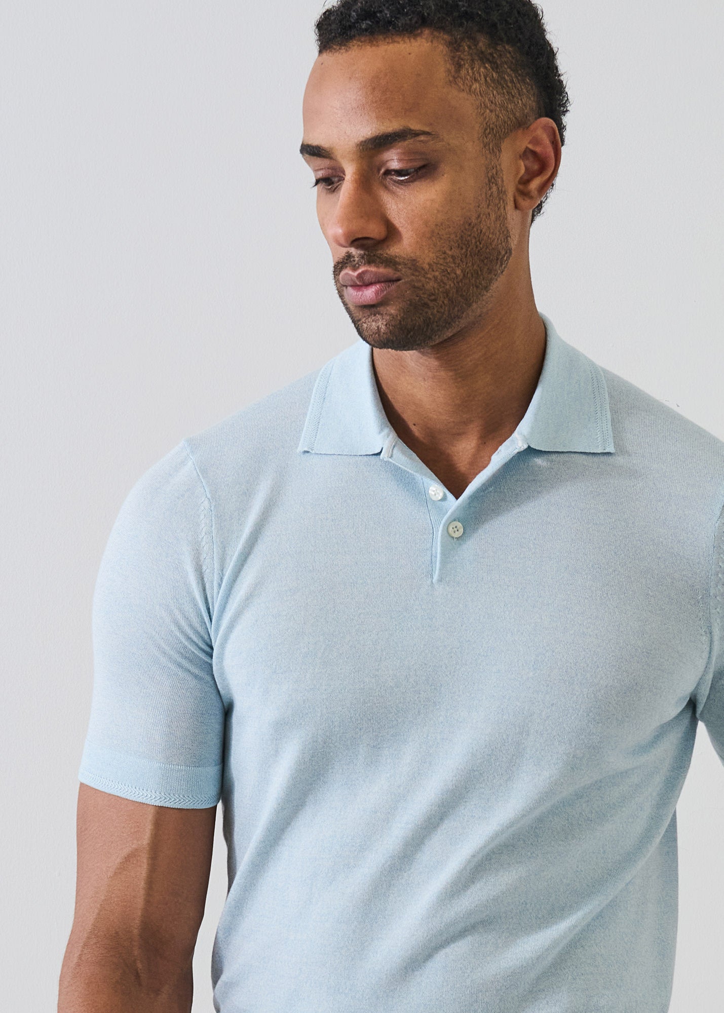 Cotton-Cupro Knit Polo - PATRICK ASSARAF