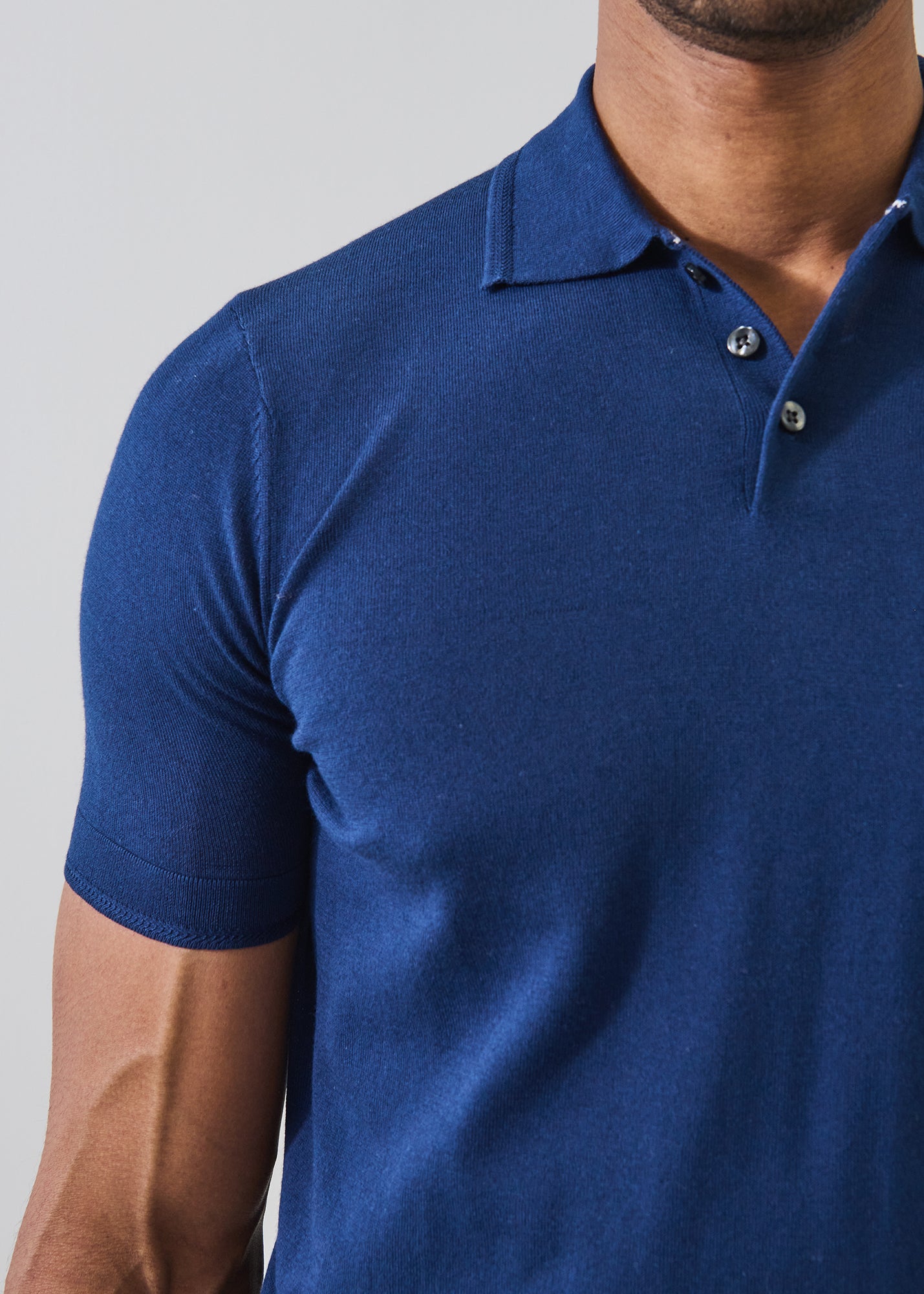 Cotton-Cupro Knit Polo - PATRICK ASSARAF