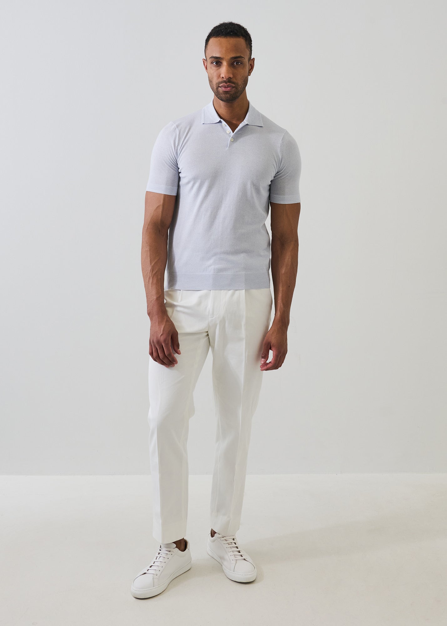 Cotton-Cupro Knit Polo - PATRICK ASSARAF