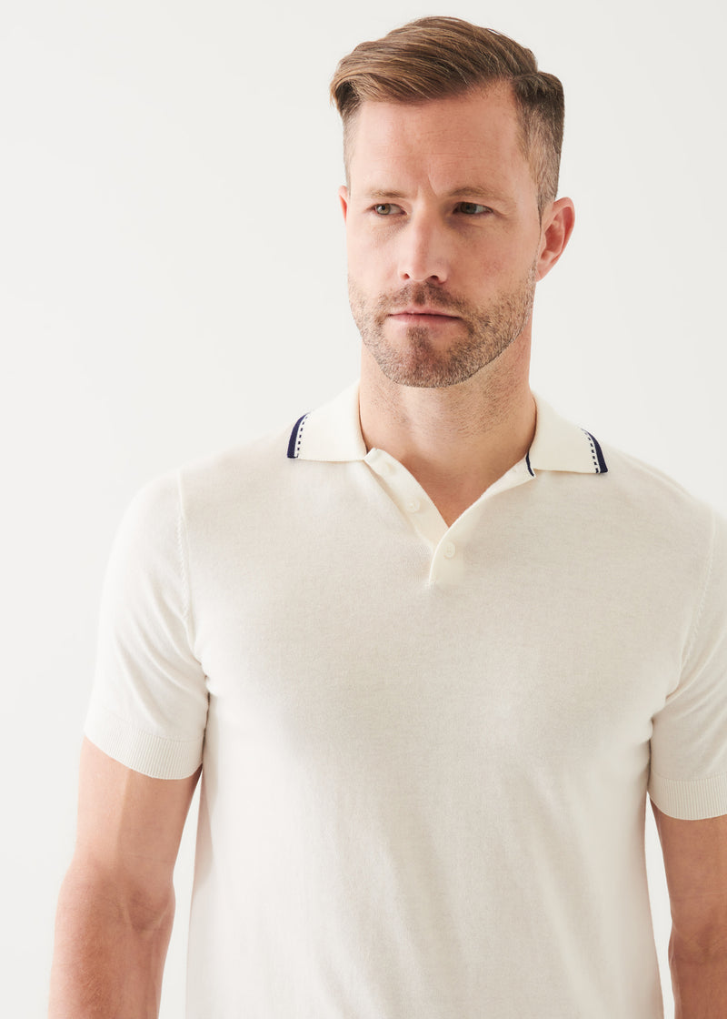 COTTON BLEND TIPPED POLO