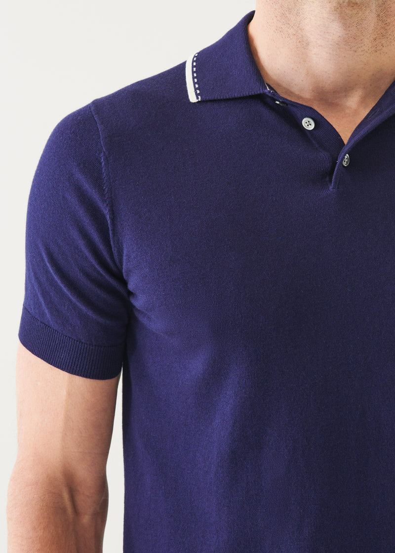 COTTON BLEND TIPPED POLO