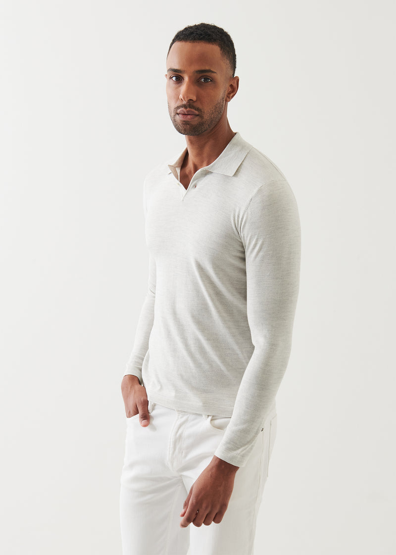 Cotton Cupro Button Polo