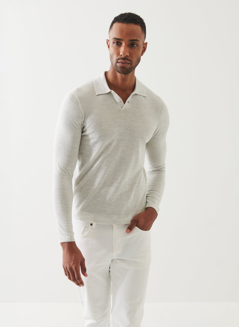 Cotton Cupro Button Polo