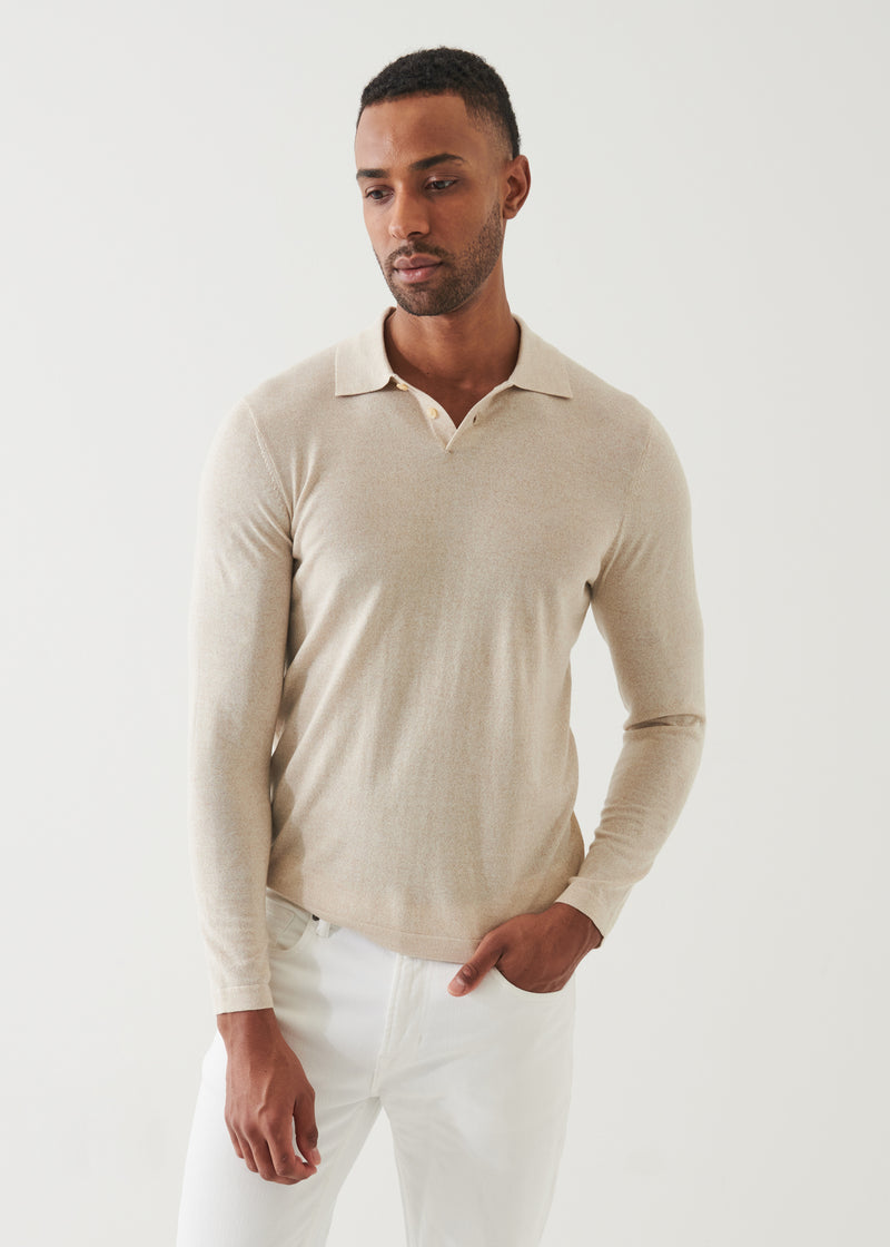 Cotton Cupro Button Polo