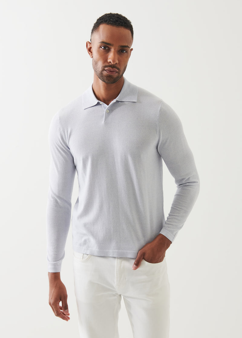 Cotton Cupro Button Polo