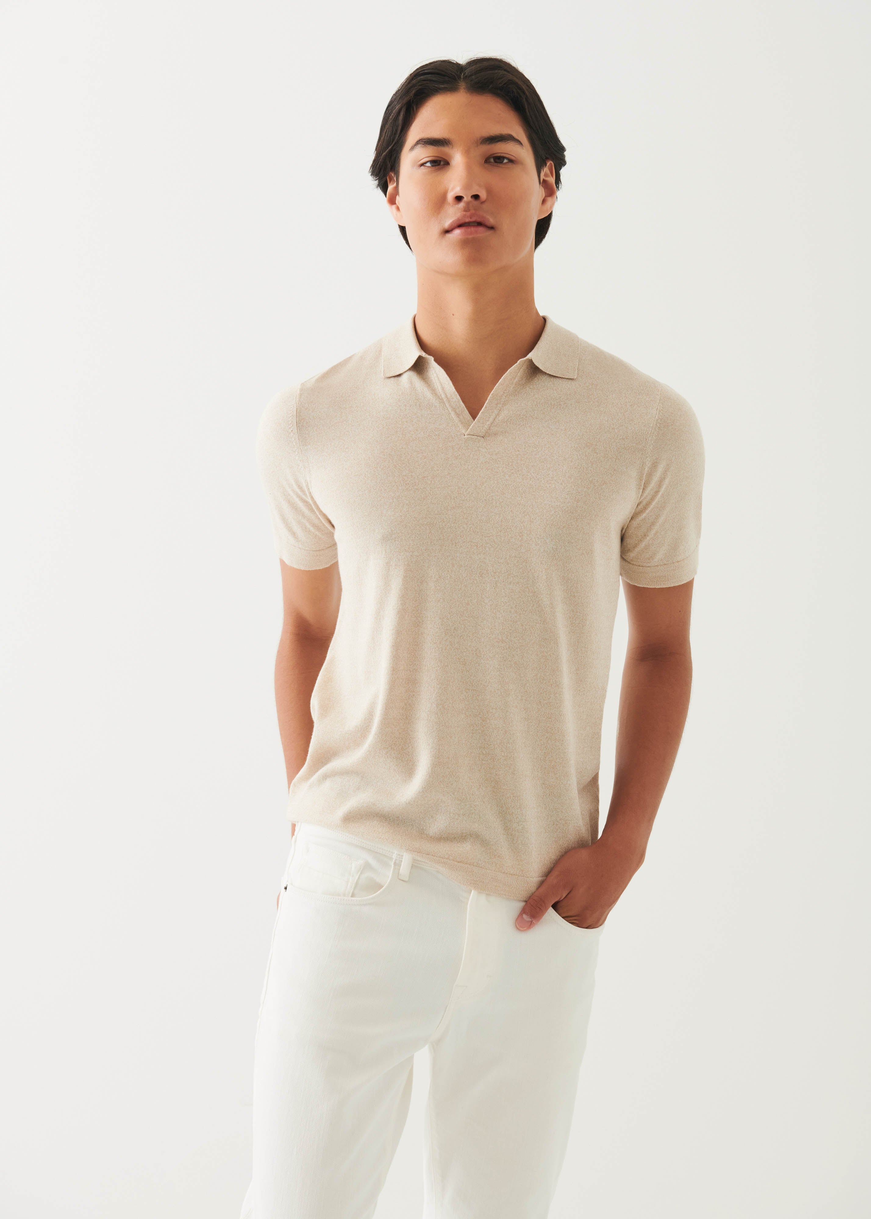 Cotton Cupro Open Polo