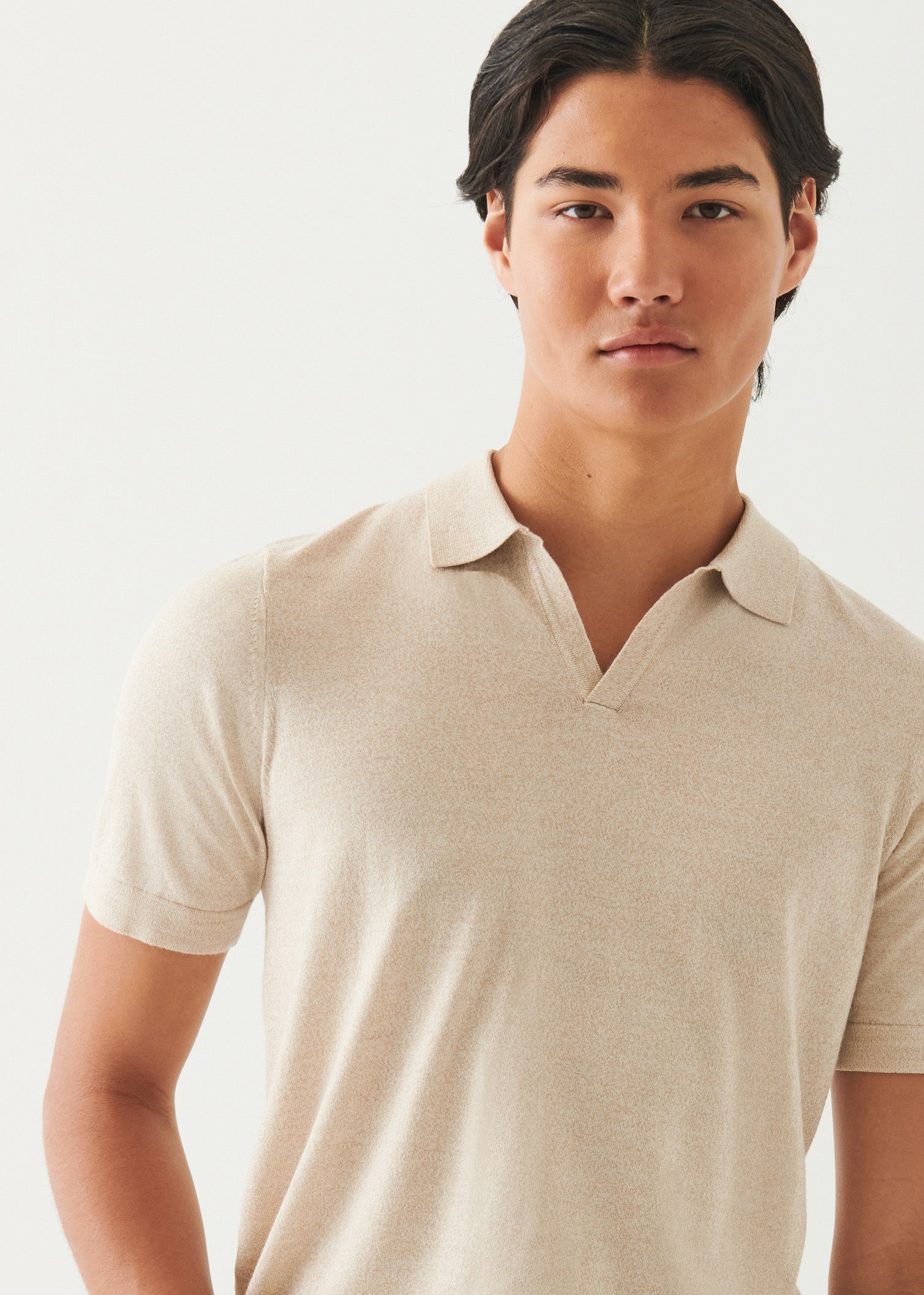 Cotton Cupro Open Polo