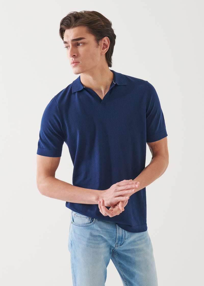 Cotton Cupro Open Polo