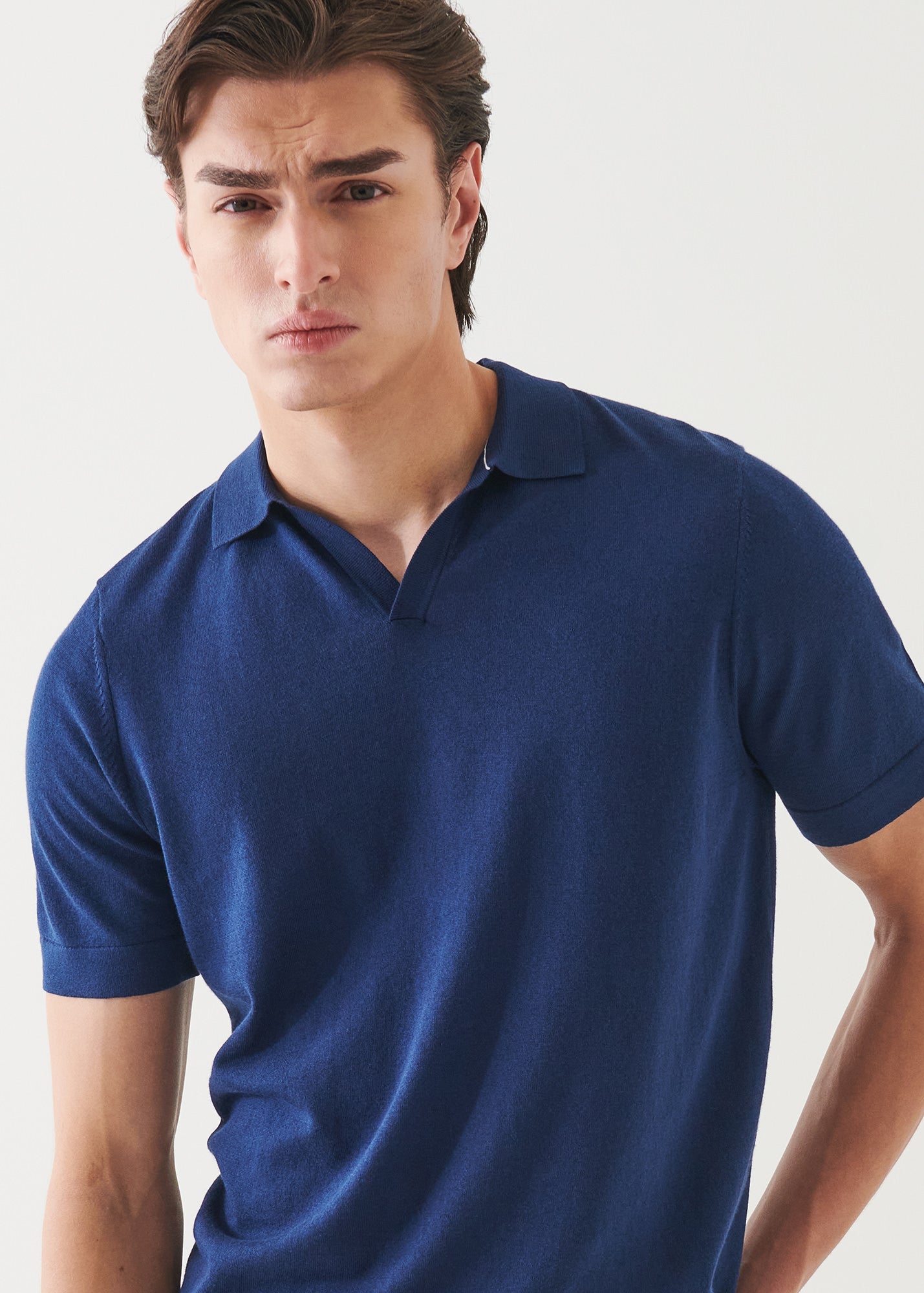 Cotton Cupro Open Polo