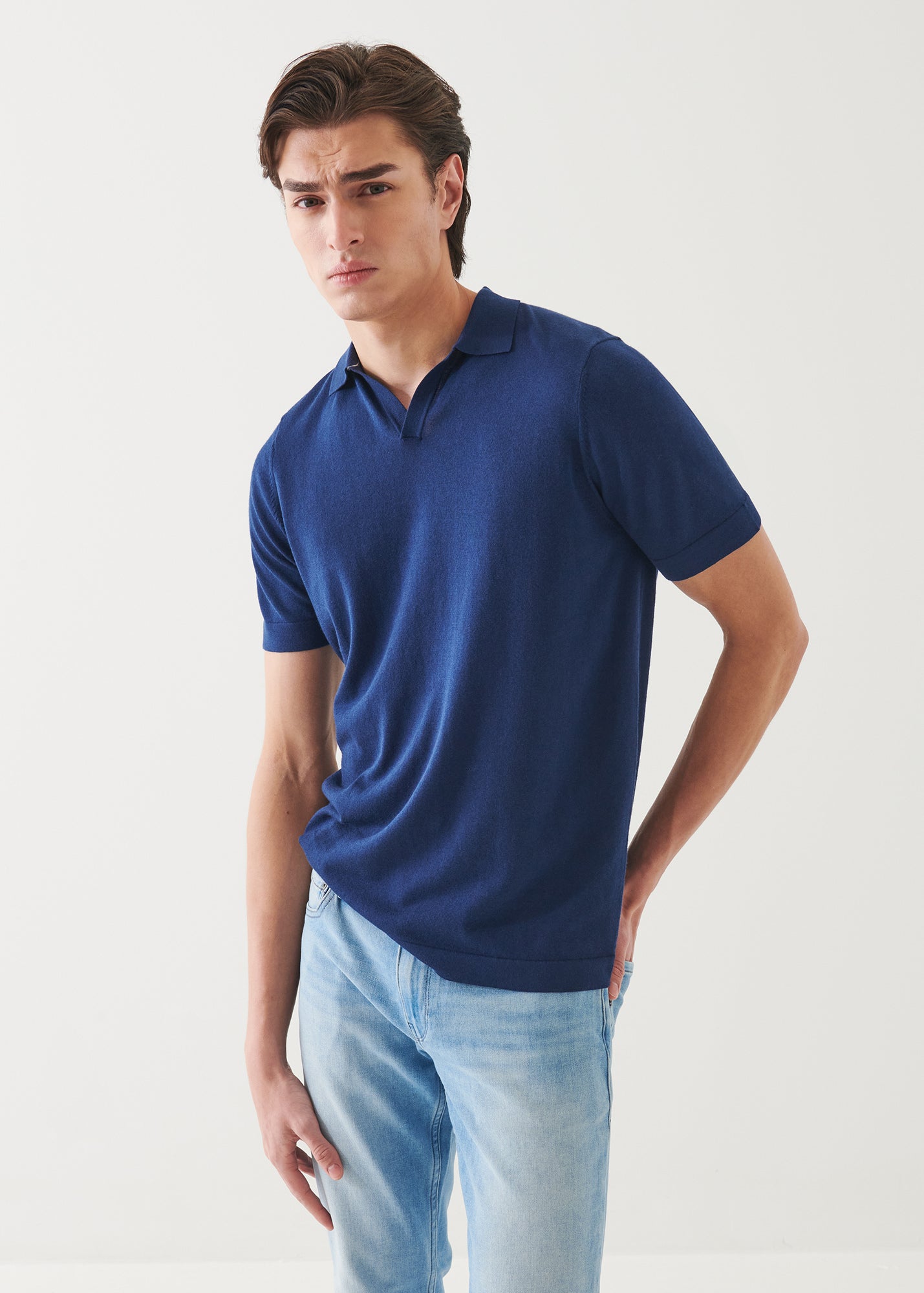 Cotton Cupro Open Polo