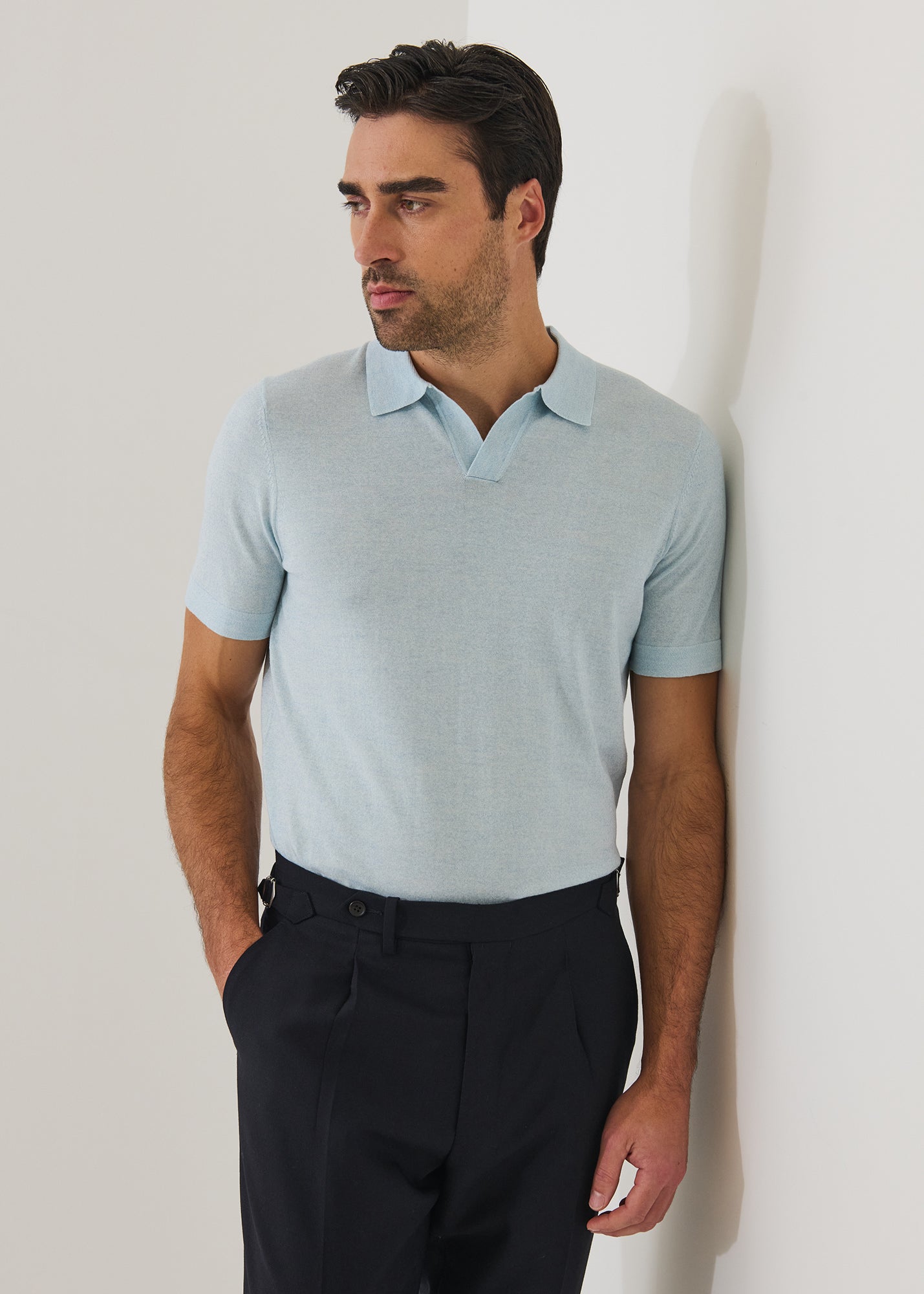 Cotton-Cupro Open Polo