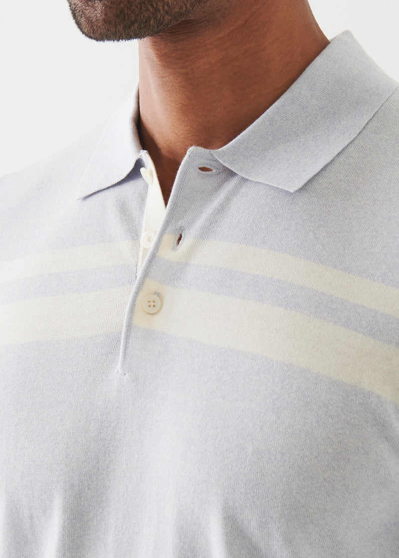 Cotton Cupro Striped Polo