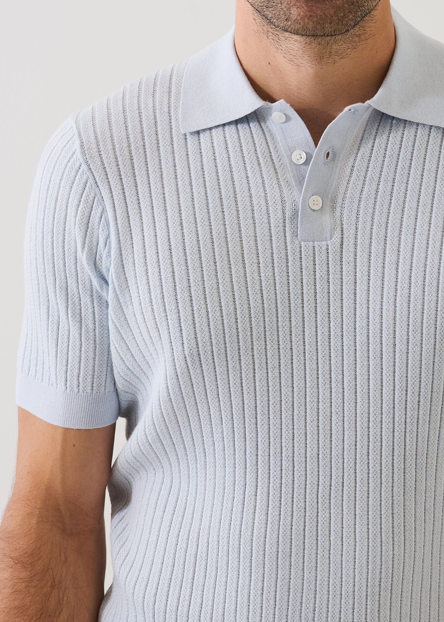 Cotton Blend Drop Needle Polo