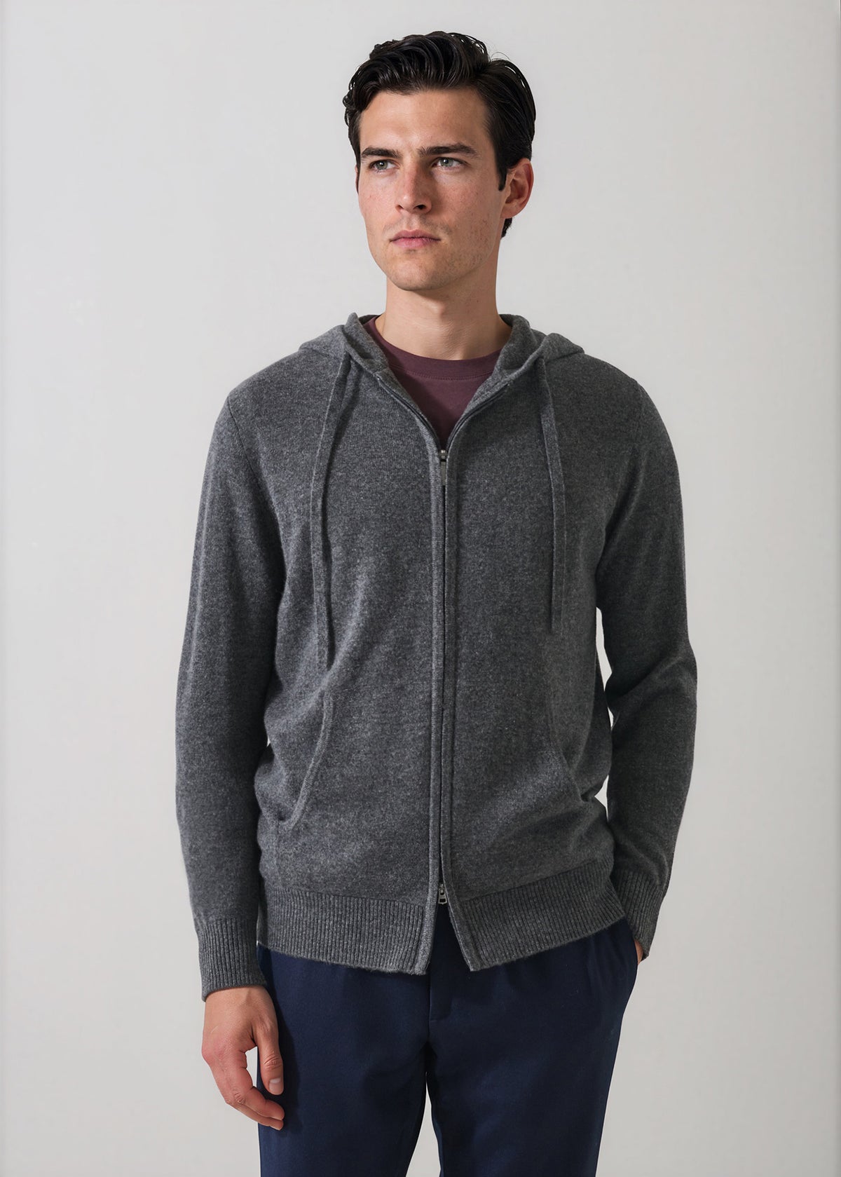 Nano Cashmere Full Zip Hoodie - PATRICK ASSARAF