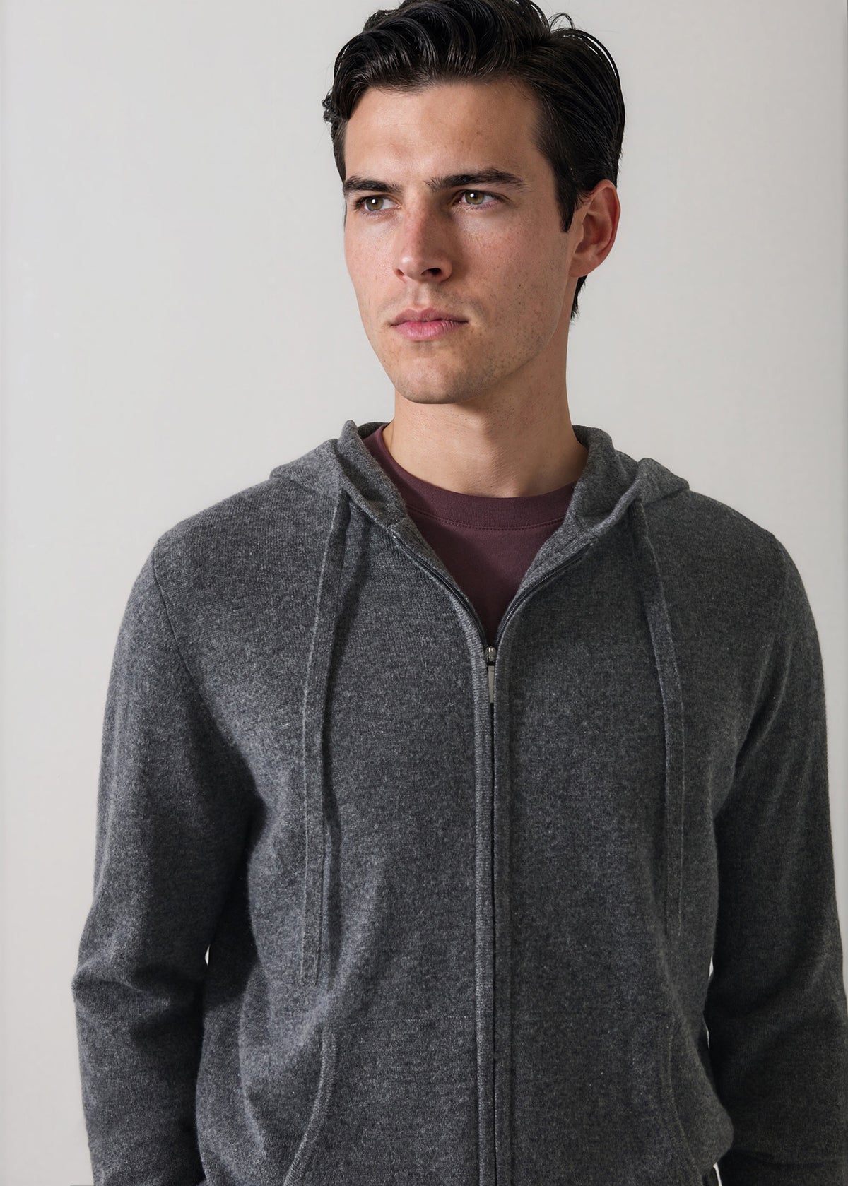 Nano Cashmere Full Zip Hoodie - PATRICK ASSARAF