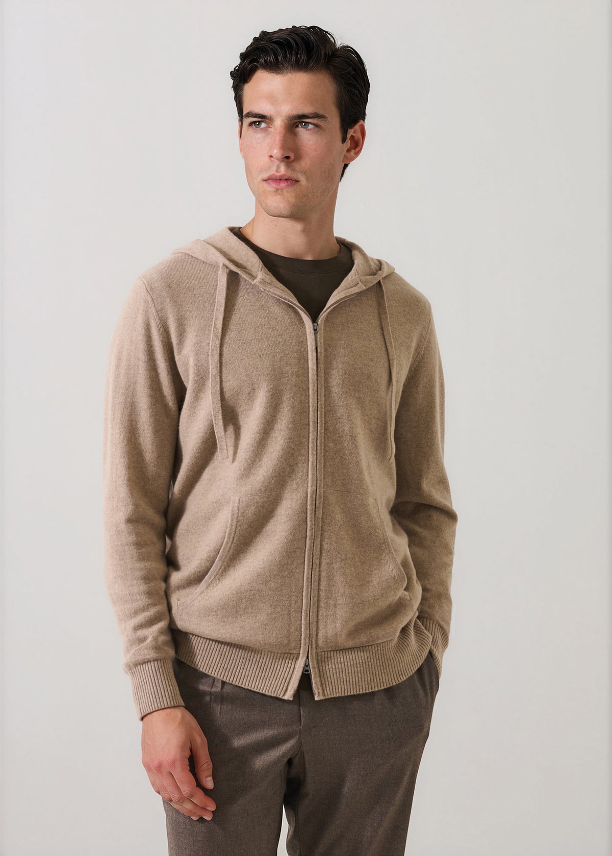Nano Cashmere Full Zip Hoodie - PATRICK ASSARAF