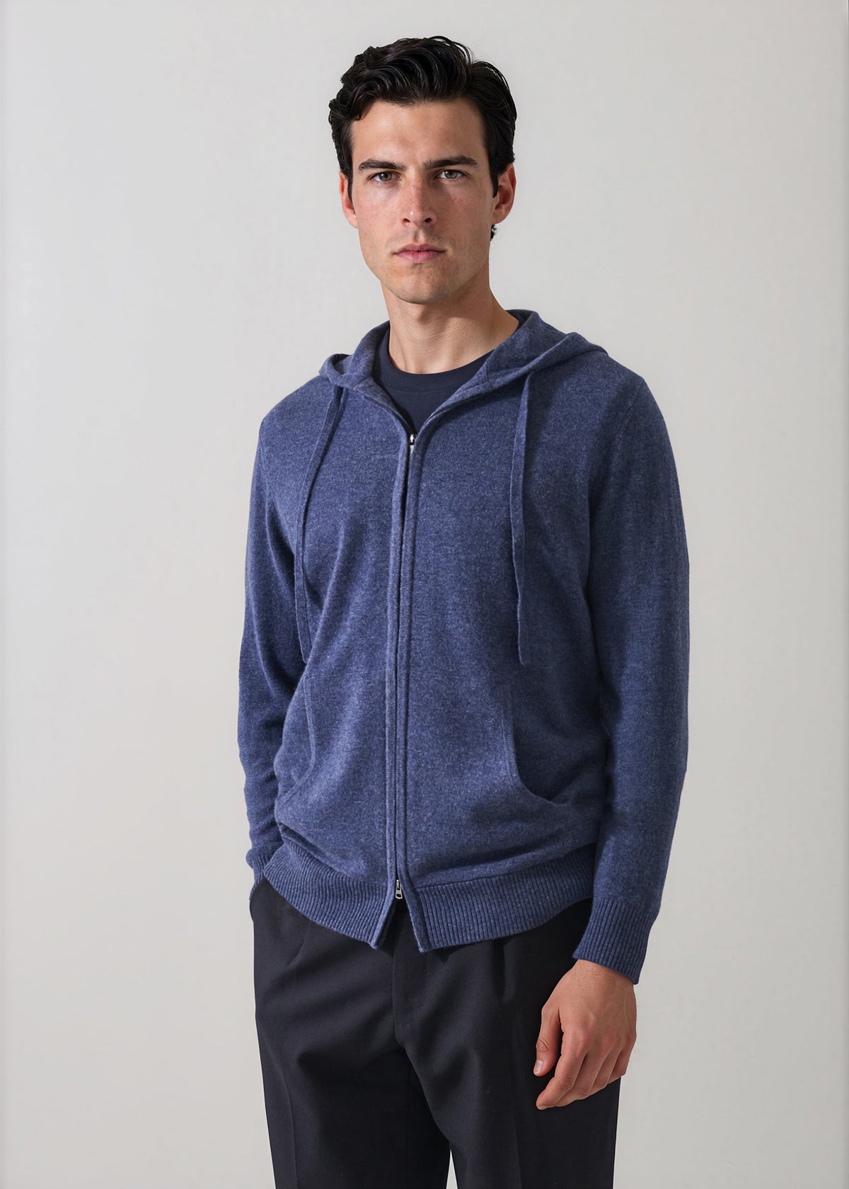 Nano Cashmere Full Zip Hoodie - PATRICK ASSARAF