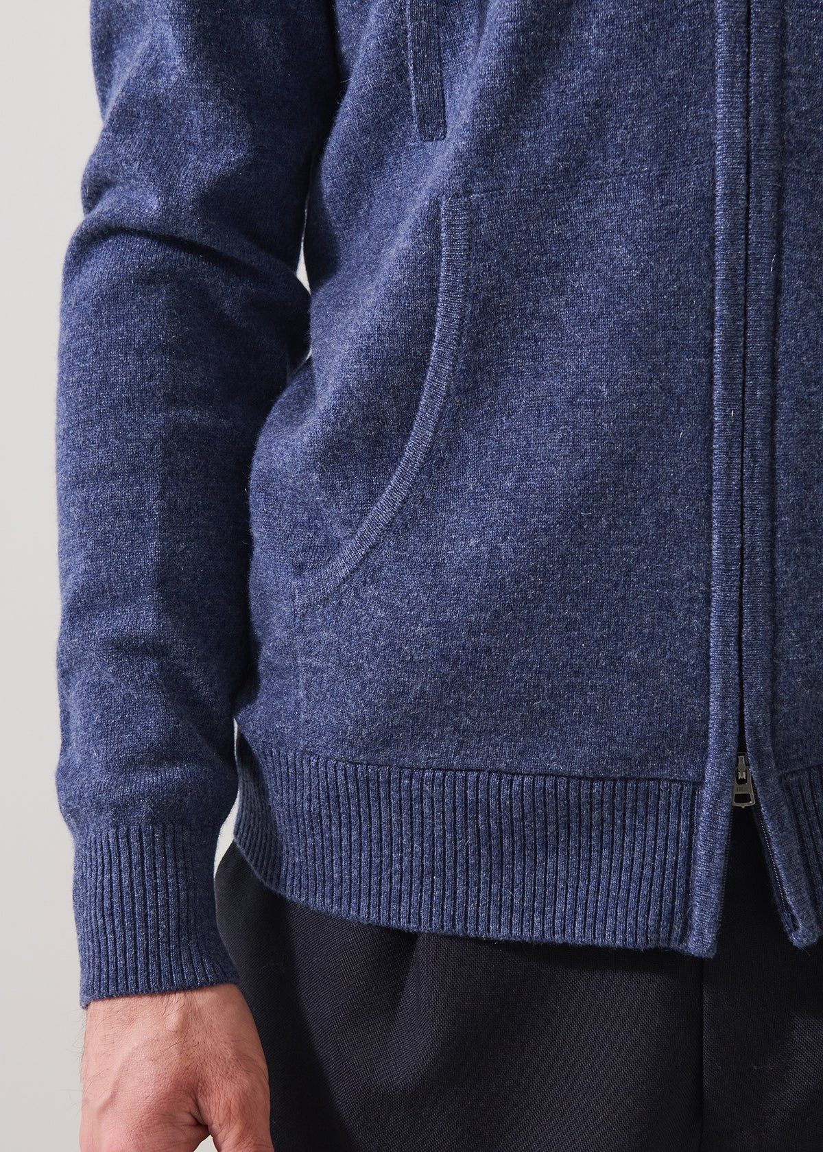Nano Cashmere Full Zip Hoodie - PATRICK ASSARAF