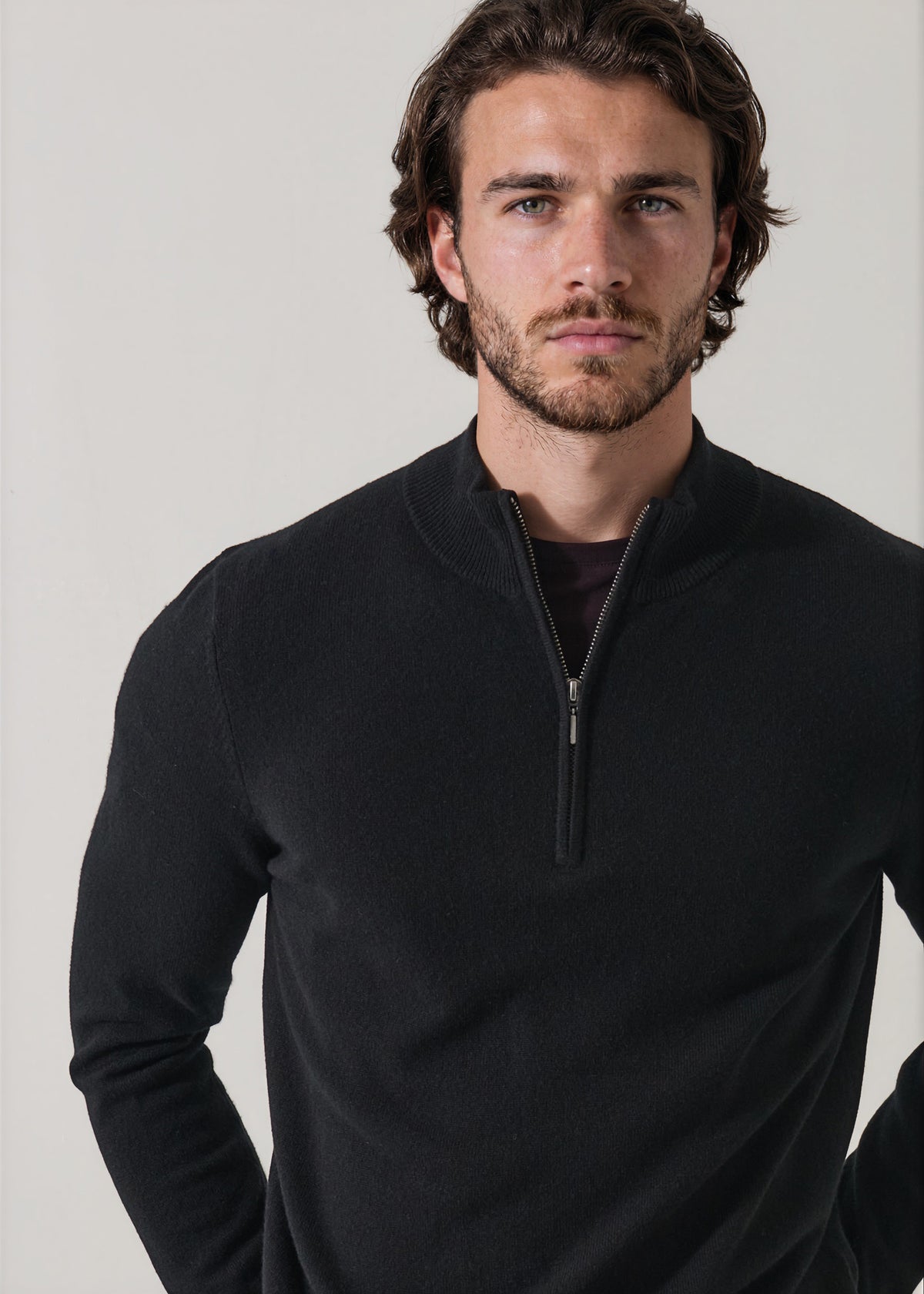Nano Cashmere Quarter Zip - PATRICK ASSARAF
