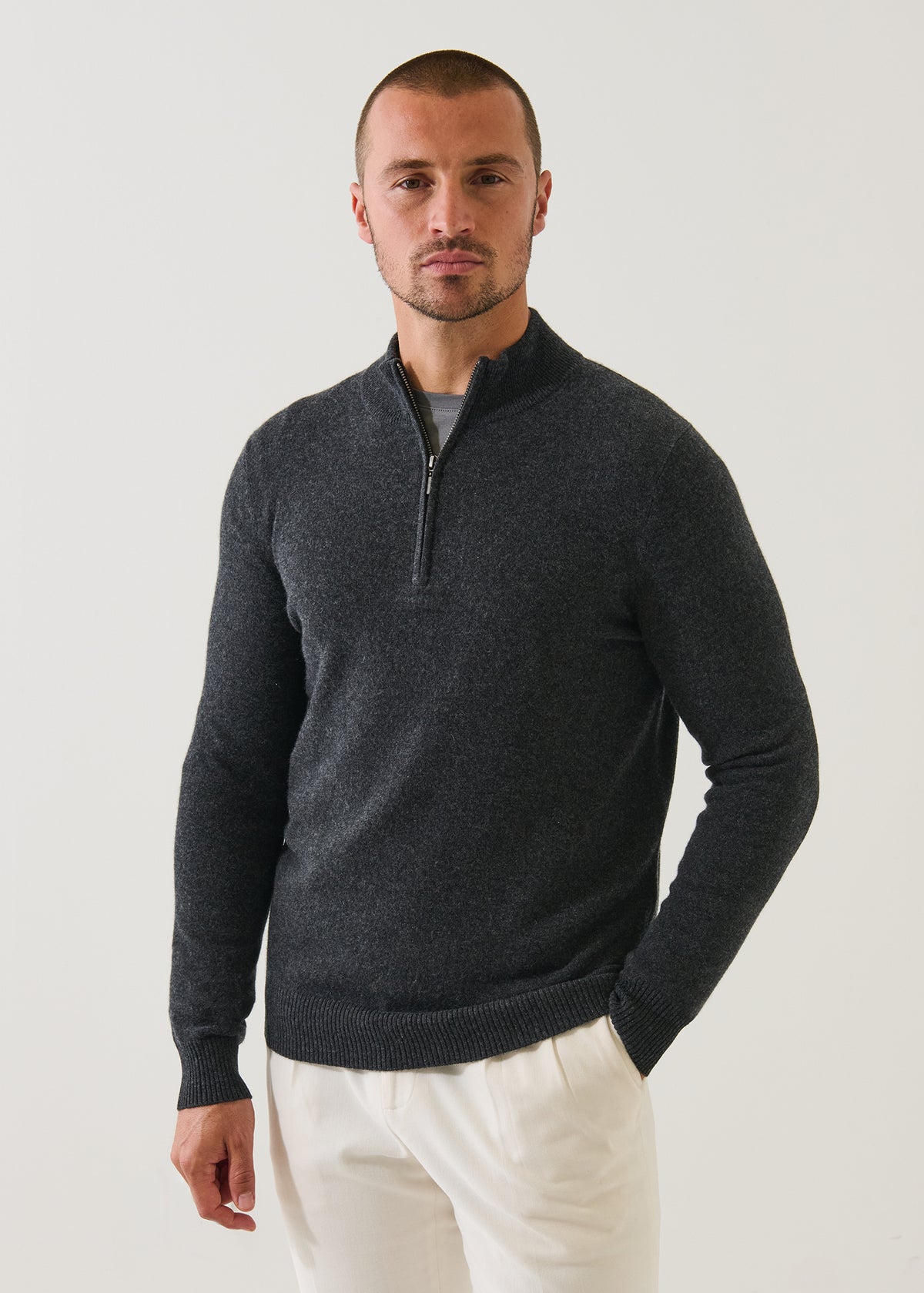 Nano Cashmere Quarter Zip - PATRICK ASSARAF