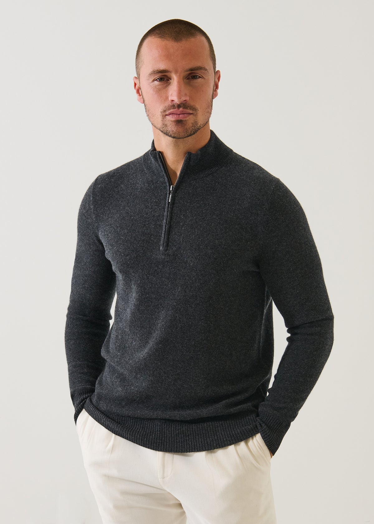 Nano Cashmere Quarter Zip - PATRICK ASSARAF