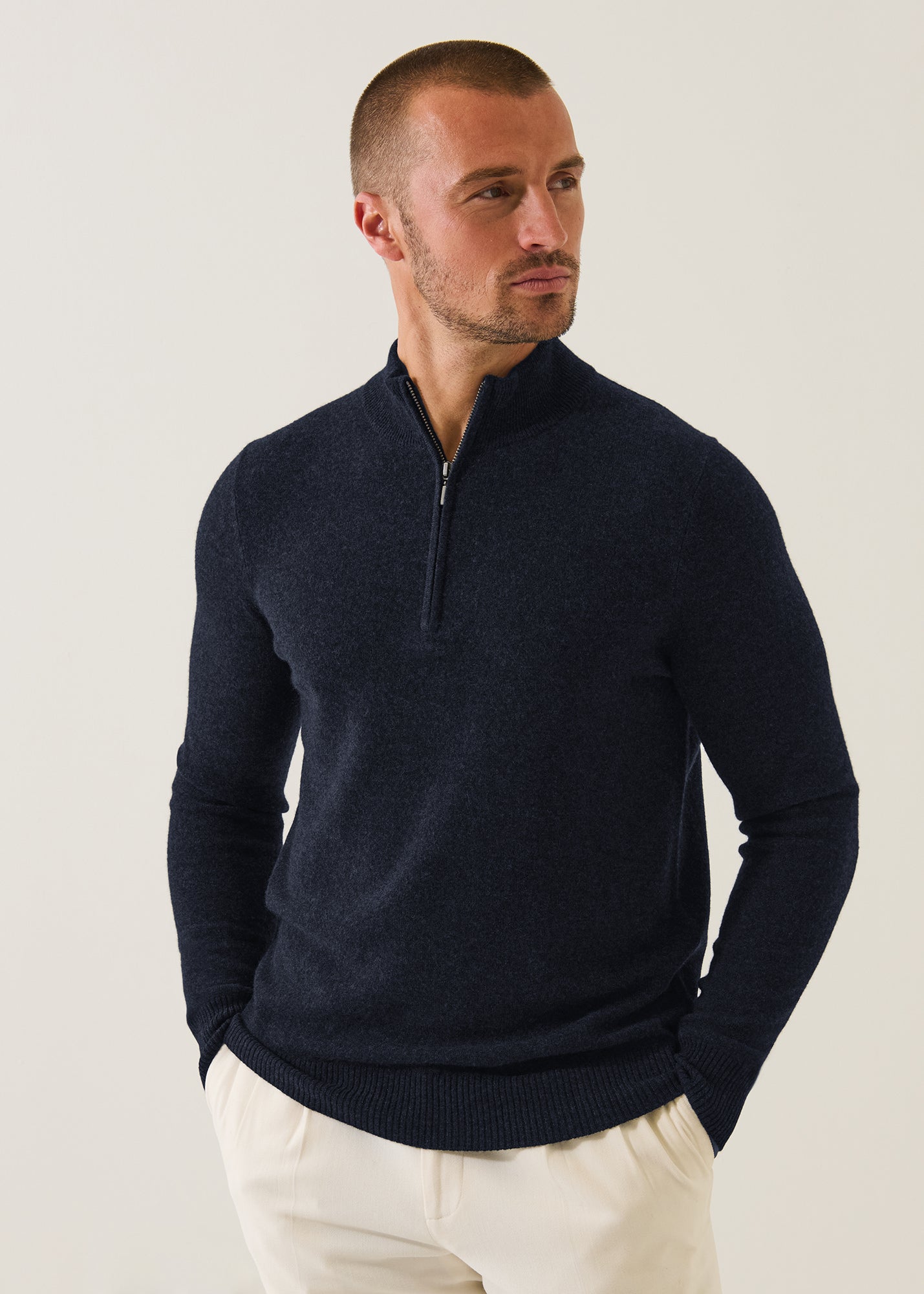 Nano Cashmere Quarter Zip