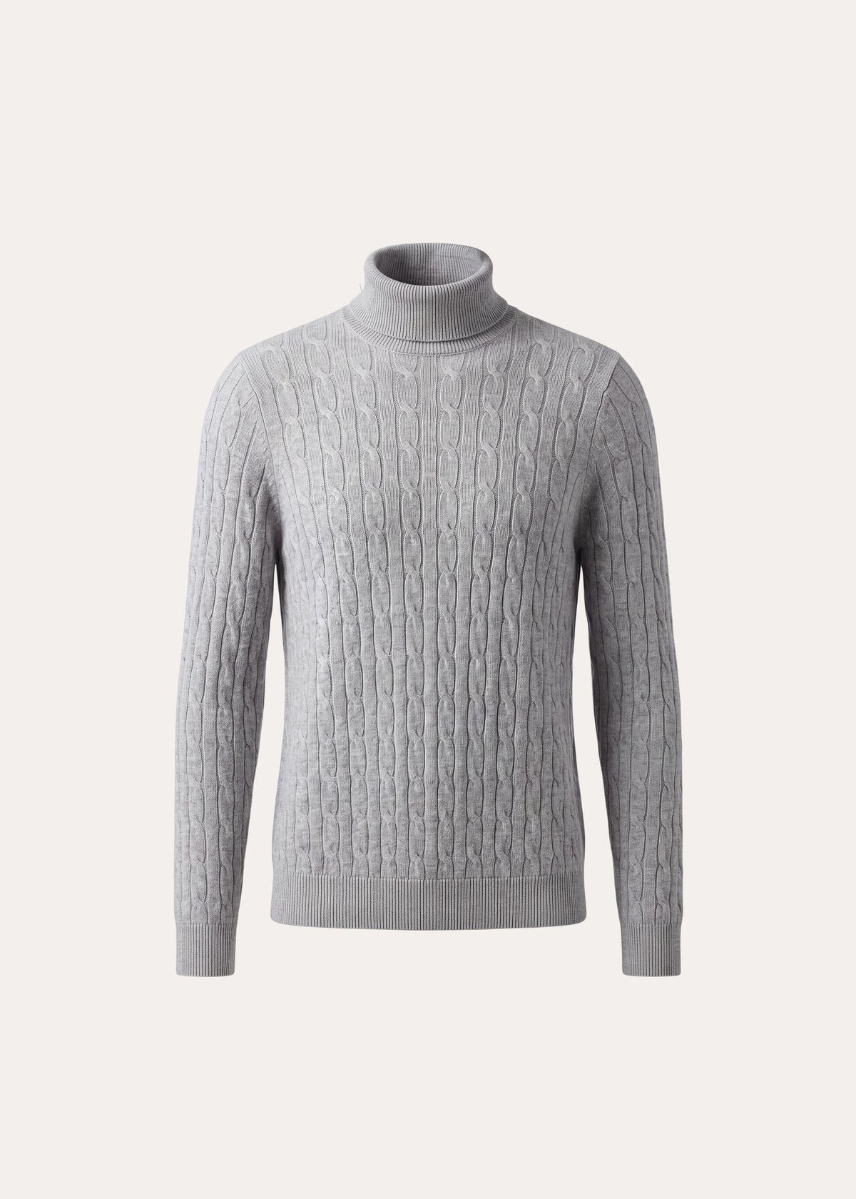 Merino-Cashmere Cable Turtleneck - PATRICK ASSARAF