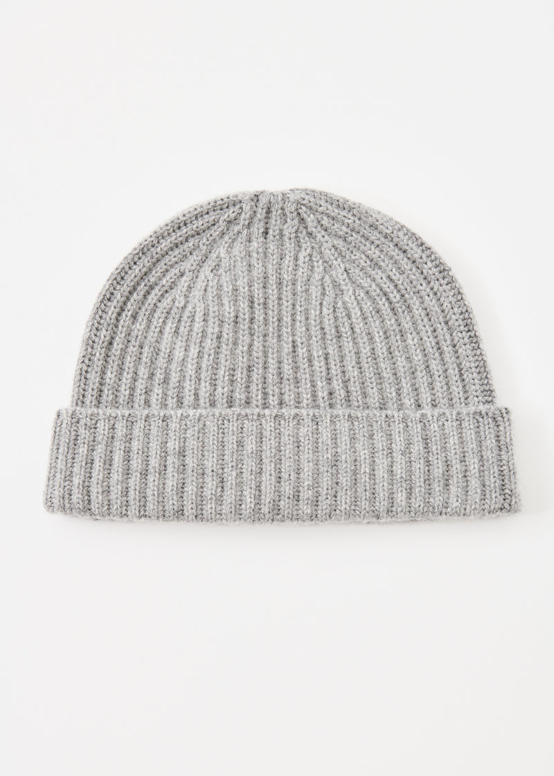 Cashmere Ribbed Beanie