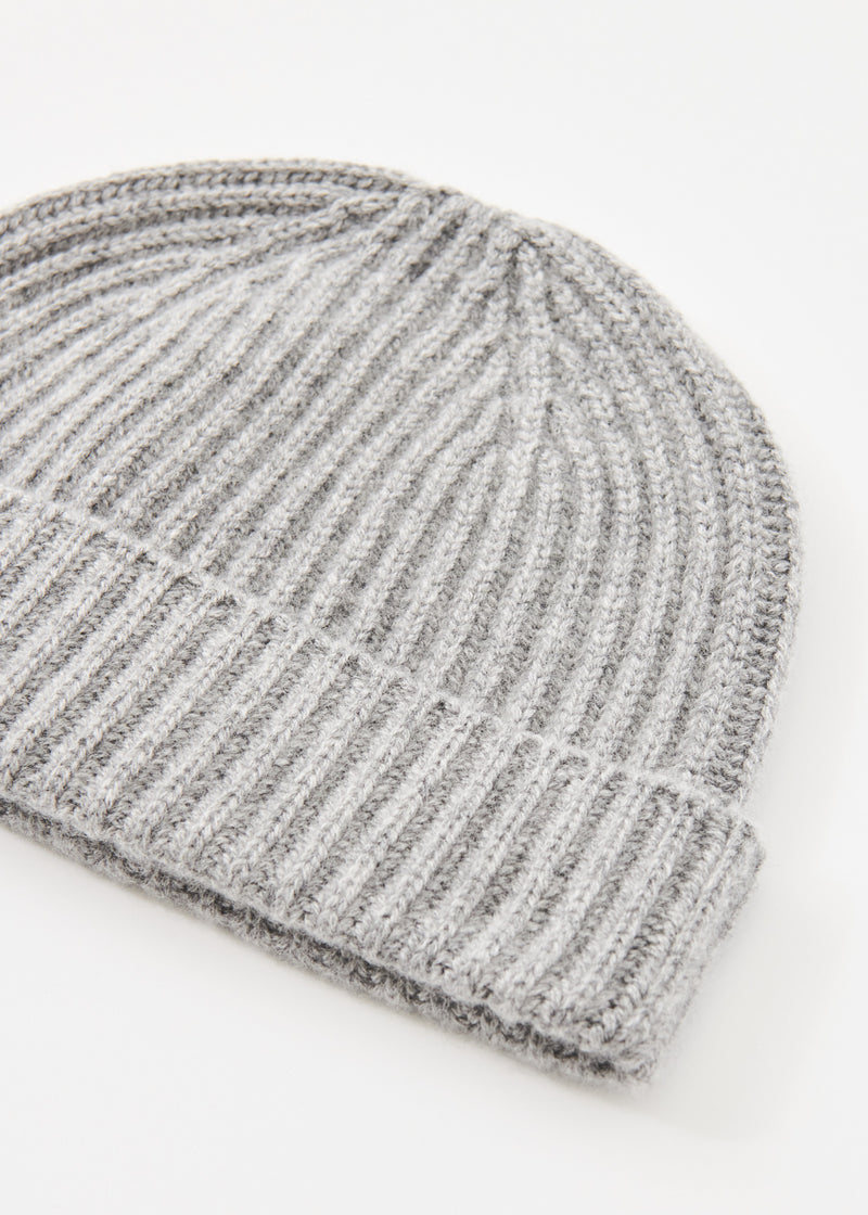 Cashmere Ribbed Beanie