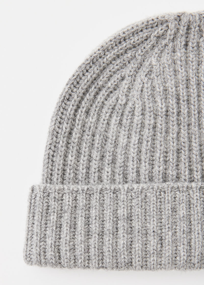 Cashmere Ribbed Beanie