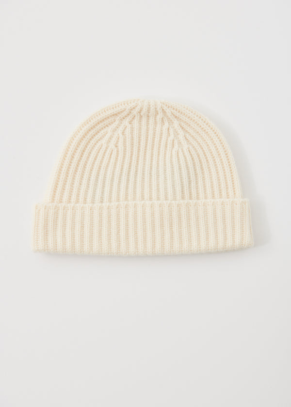 Cashmere Ribbed Beanie