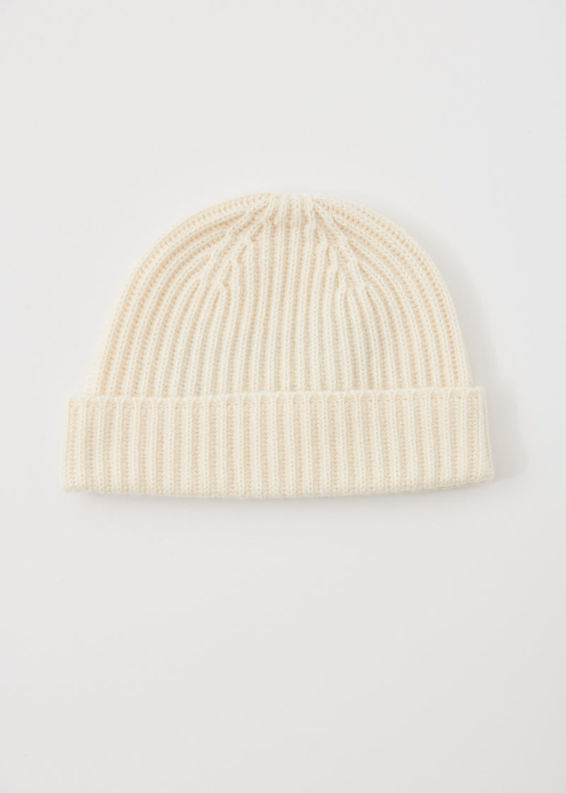 Cashmere Ribbed Beanie