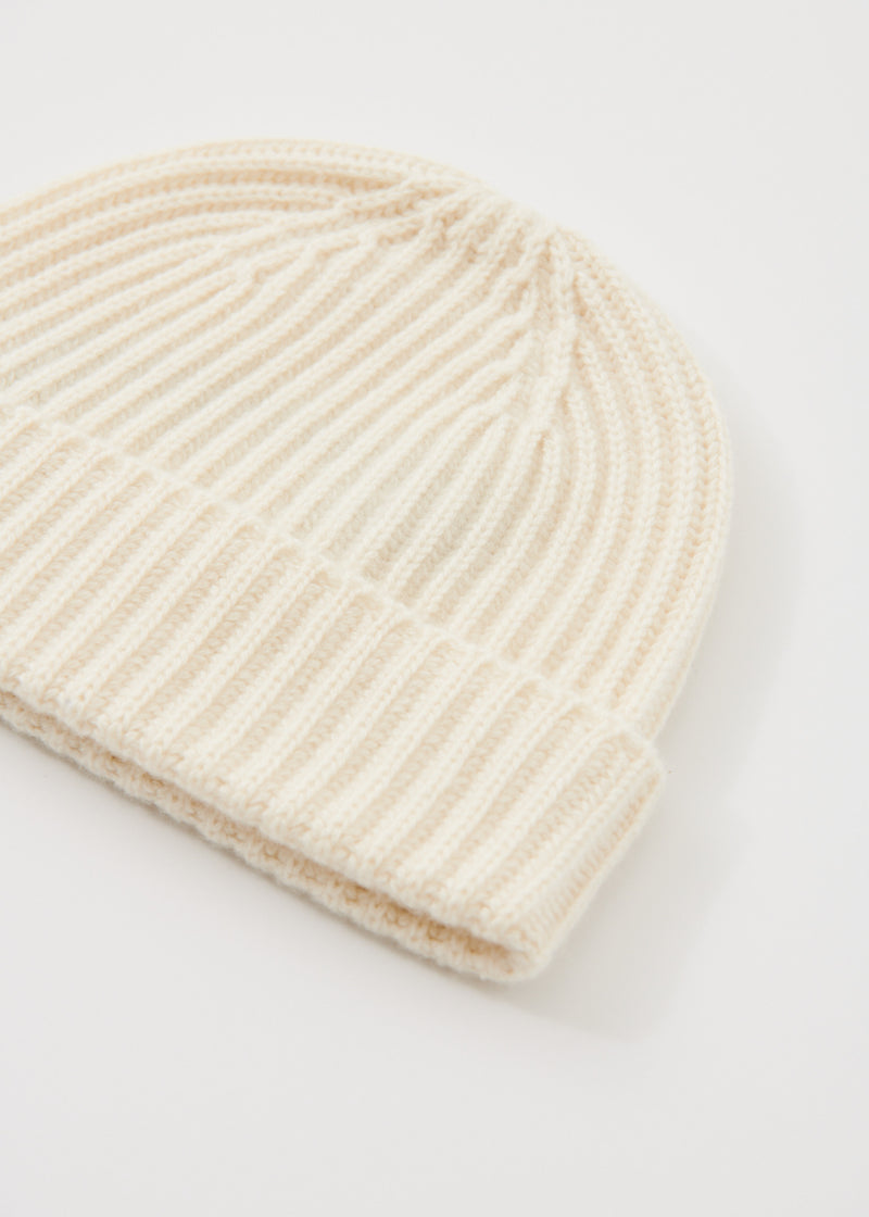 Cashmere Ribbed Beanie