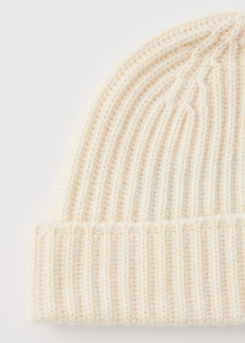 Cashmere Ribbed Beanie