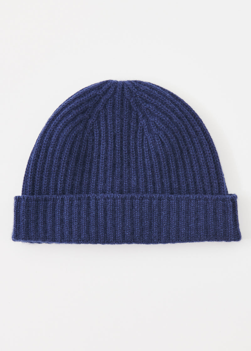 Cashmere Ribbed Beanie