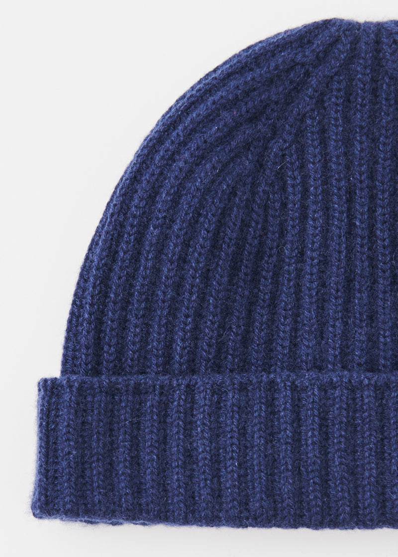 Cashmere Ribbed Beanie